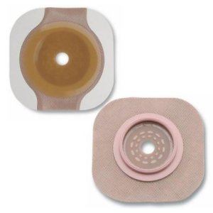 Box of 5 Ostomy Barrier New Image™ Flextend™ Trim to Fit, Extended Wear Adhesive Tape 70 mm Flange Blue Code System Hydrocolloid Up to 2-1/4 Inch Opening