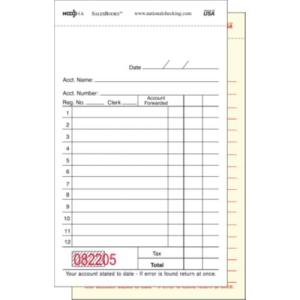 Case of 100 Small White Carbonless Sales Books, 50 Sheets Per Book