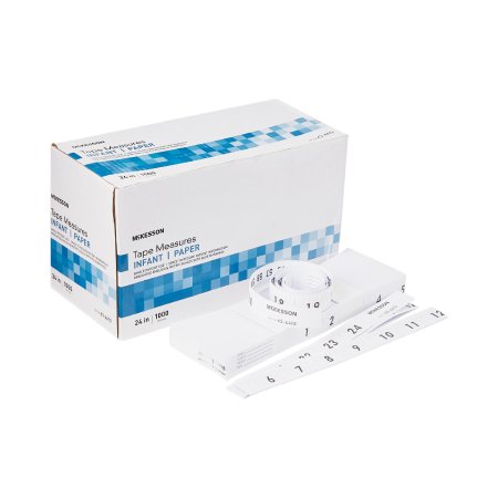 Box of 1000 Measurement Tapes McKesson 24 Inch Paper Disposable English / Metric