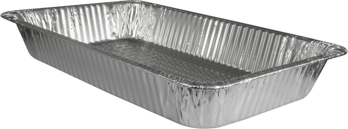 Pack of 10 Choice Full Size Foil Steam Table Pans Deep 3 3/8" Depth - Full Size Deep