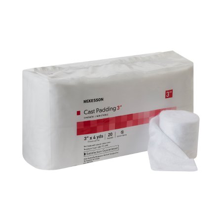 Bag of 20 Cast Padding Undercast McKesson 3 Inch X 4 Yard Polyester Non-Sterile Rolls