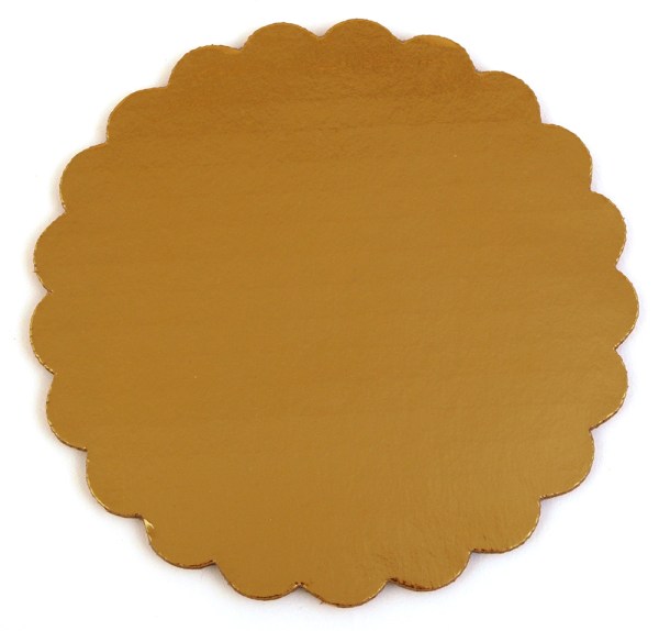 Case of 200 Southern Champion Single Wall Sturdy Cake Circles Gold 6" Laminated
