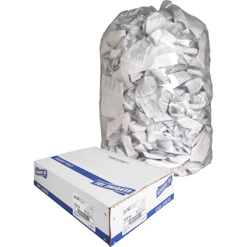 Case of 100 Genuine Joe 60 Gal 0.8mil Clear Trash Can Liners