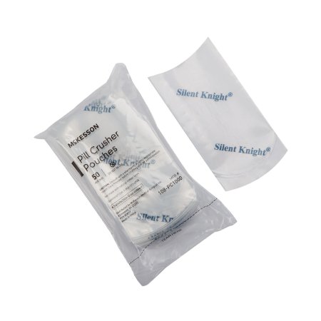 Box of 20 Pill Crusher Pouches McKesson Silent Knight® 2 X 4-1/2 Inch, Clear, Plastic