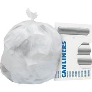 Case of 200 Heritage Bag 43X48 HDPE Natural 17.00 Mic Flat Pack Can Liners 56 Gallon