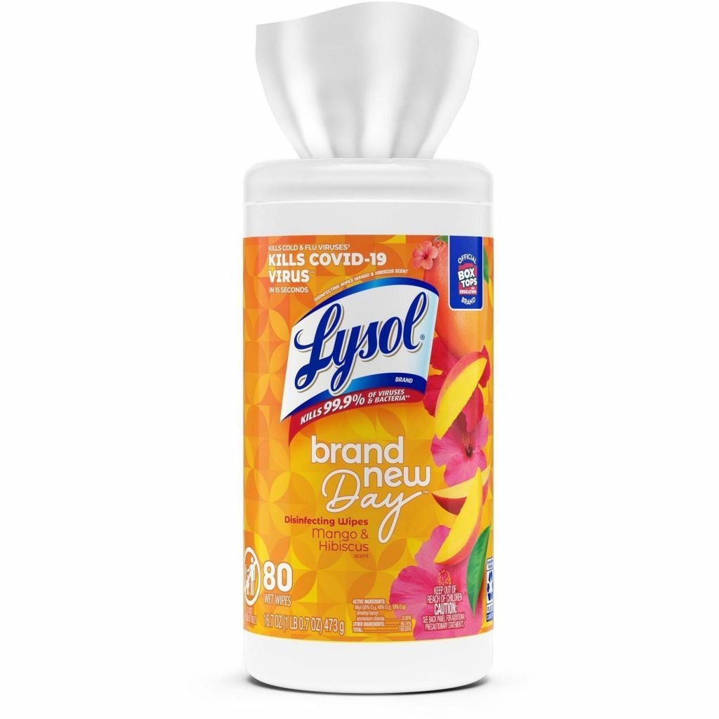 Lysol Disinfecting Wipes 80 Count Brand New Day Mango Hibiscus