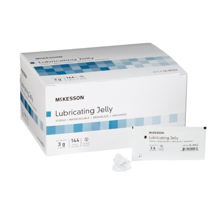 Box of 144 Lubricating Jelly McKesson 3 Gram Individual Packets Sterile