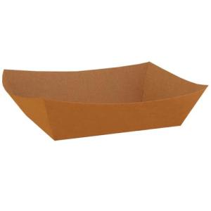 Pack of 250 Southern Champion Eco #100 Paperboard Food Trays Kraft 1 lb. Capacity