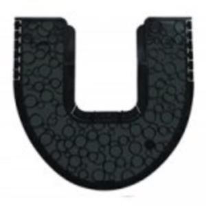 Case of 6 P-Shield Commode Fresh Mats, Black, 23.25" x 23" x 1.5"