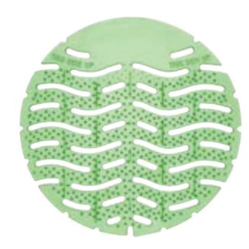 Pack of 10 4 Oz 7.5 x 8 x 0.75" Translucent Polymer Wave 1.0 Urinal Deodorizers