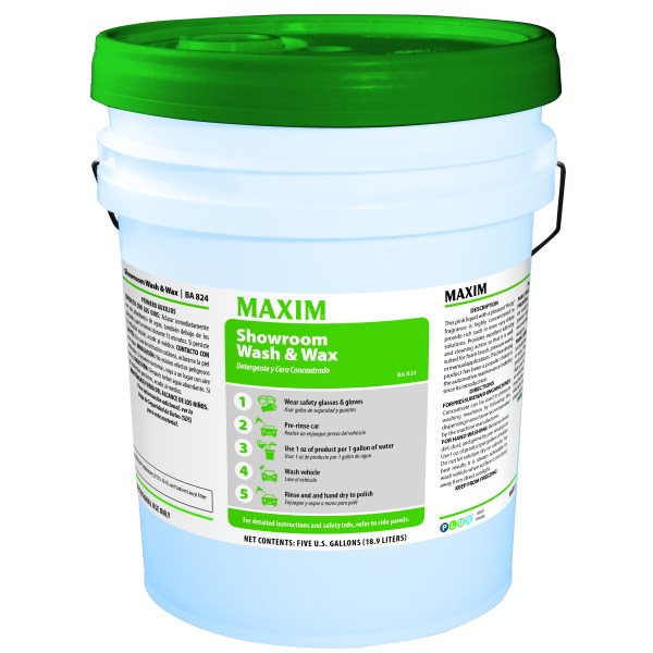 Maxim Showroom Auto Wash & Wax 5 Gallon, Cherry Scent, BA824