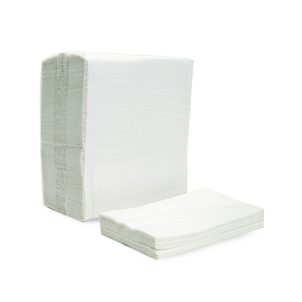 Pack of 500 Morcon 6" X 13.5" Tall Fold Napkins White 1-Ply