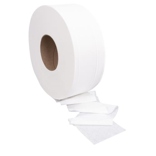 Case of 12 Right Choice ™ Paper JRT Toilet Tissue 2 Ply, White, Virgin Paper, 9" x 1000' Rolls
