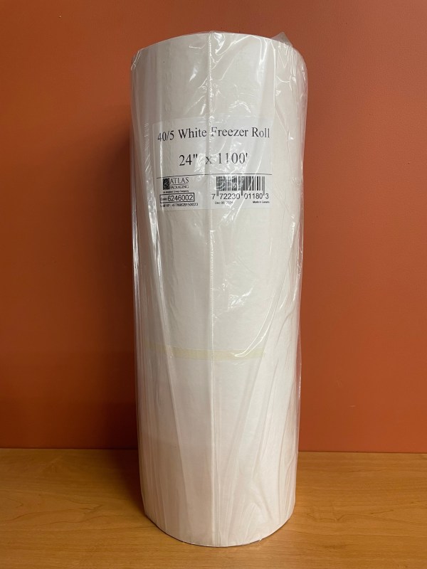 ATLAS PACKAGING 24"X1100' FREEZER PAPER 40/5#-WHITE