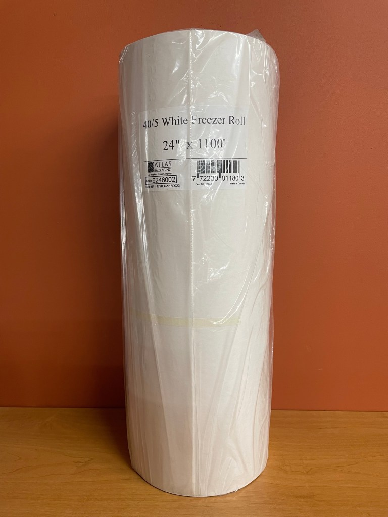 ATLAS PACKAGING 24"X1100' FREEZER PAPER 40/5#-WHITE