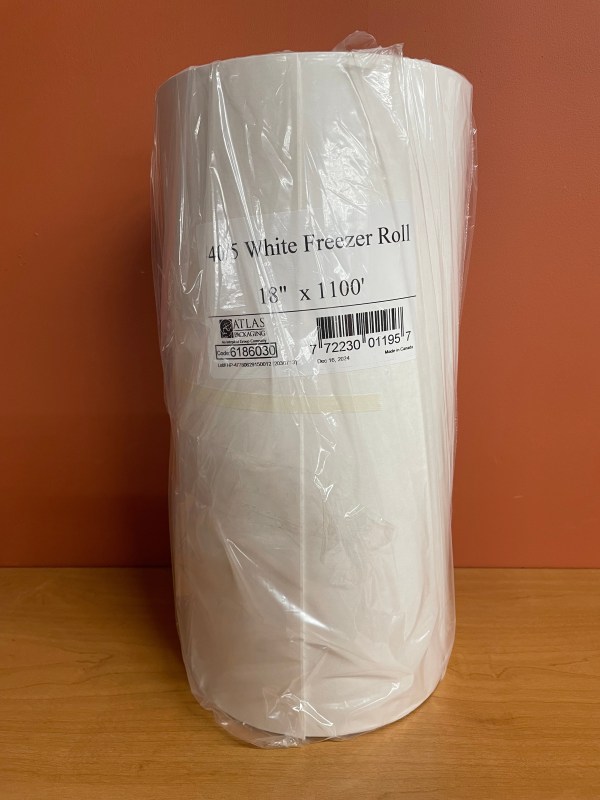 ATLAS PACKAGING 18"X1100' FREEZER PAPER 40/5#-WHITE