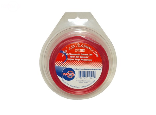 TRIMMER LINE .080 50' LOOP RED COMMERCIAL