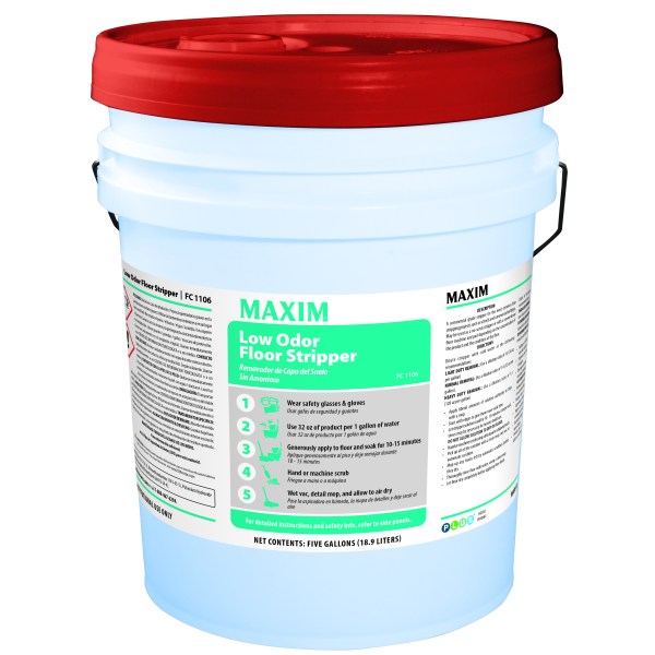 Maxim Low Odor Floor Stripper 5 Gallon, No Scent, FC1106