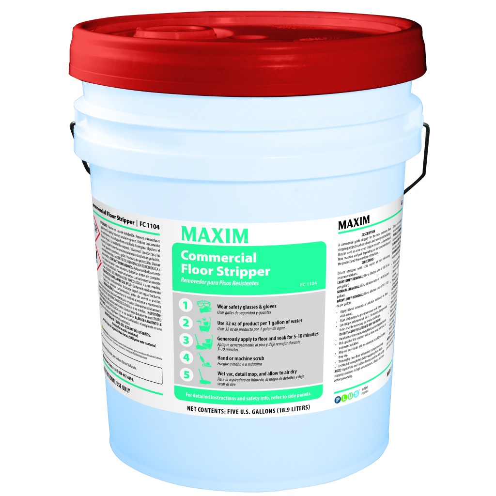 Maxim No Scrub Commercial Floor Stripper 5 Gallon, No Scent, FC1104