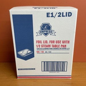 Case of 100 Empress Foil Lids for 1/2 Steam Table Pan 12.68" x 10.35" x .28"