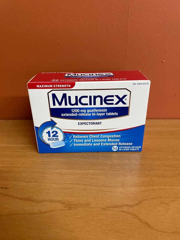 Box of 56 Mucinex 12 Hour Maximum Strength Chest Congestion Expectorant Tablets, 1200 mg