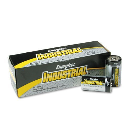 Pack of 12 Energizer Industrial D Batteries