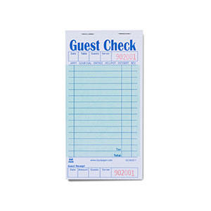 Pack of 10 AmerCareRoyal Guest Check Books Board Green 1 Part 15 Lines 50 Sheets Per Book