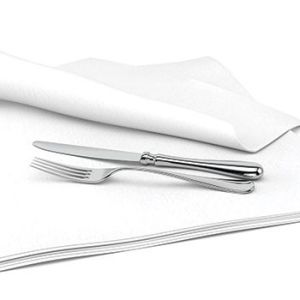 Case of 1000 Cascades PRO Signature DRC Dinner Flat Napkins White 14" X 14" 1-Ply