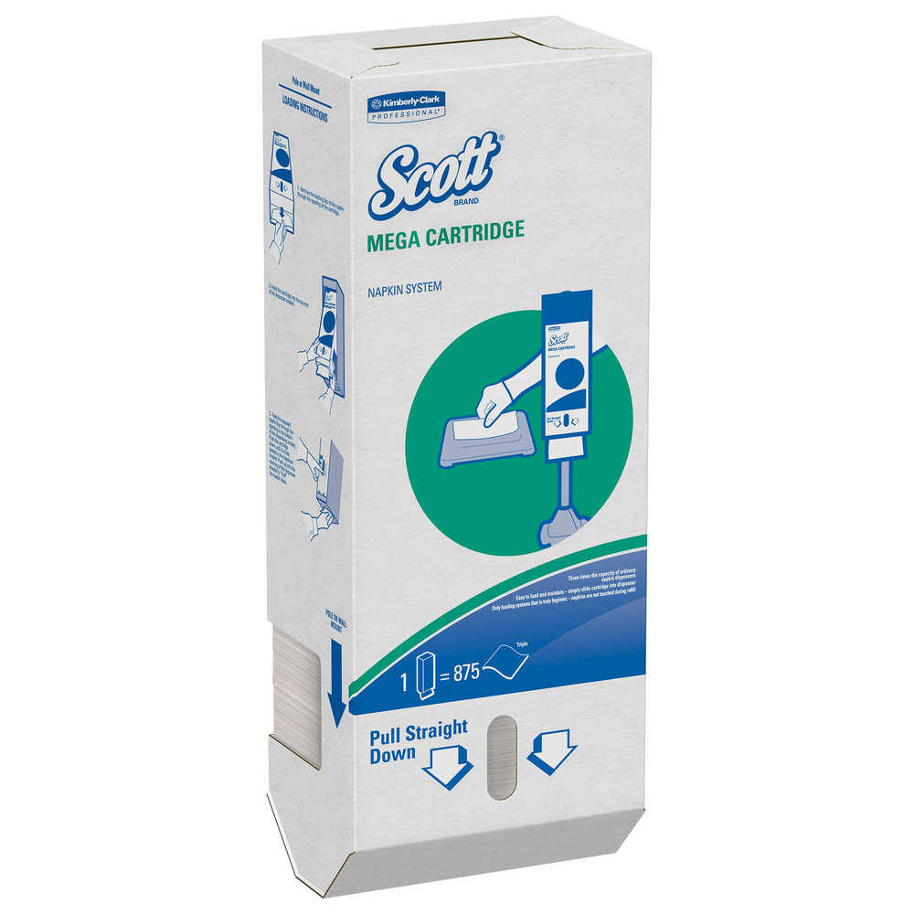 Box of 875 SCOTT Mega Cartridge Napkins 6.5" x 8.4"