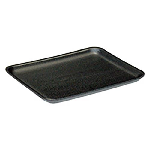 Case of 500 Pactiv #8S Black Foam Supermarket Trays 10" x 8" x 0.65"