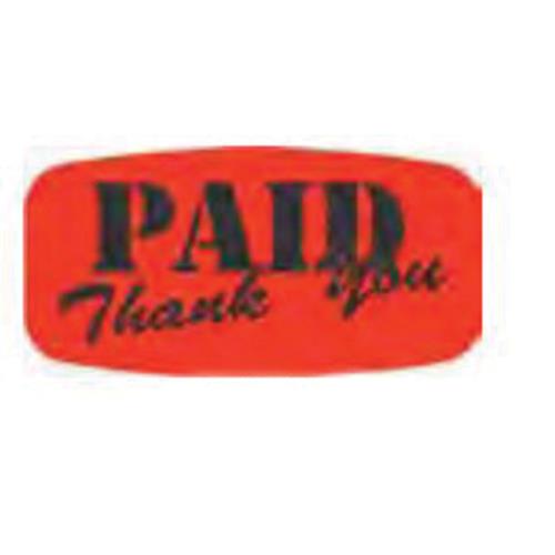 Roll of 1000 0.625 x 1.25" Red Glo Short Oval In Store Special Labels