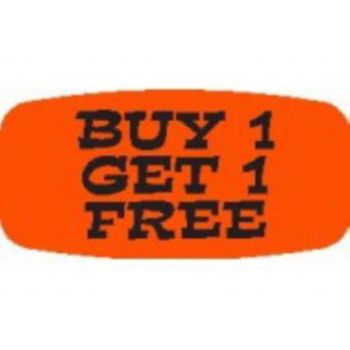 Roll of 1000 0.625 x 1.25" Short Oval Buy 1 Get 1 Free Price Labels