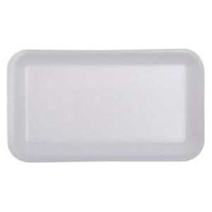 Case of 500 CKF 88102 (#2) White Foam Meat Trays 8 1/4" x 5 3/4" x 3/4"