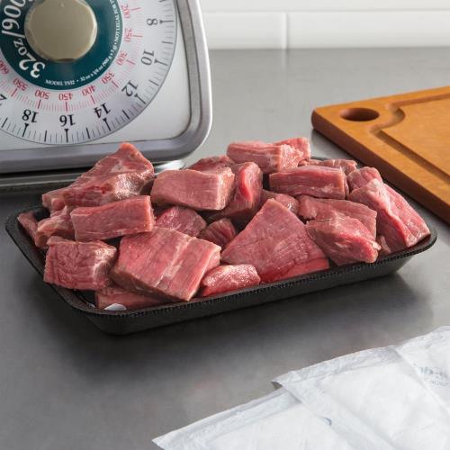 Case of 500 CKF 87802 (#2) Black Foam Meat Trays 8 1/4" x 5 3/4" x 1"