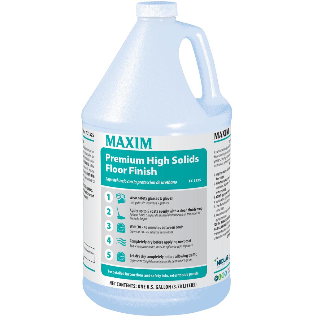 Maxim Premium High Solids Floor Finish 1 Gal, Characteristic Scent, FC1525