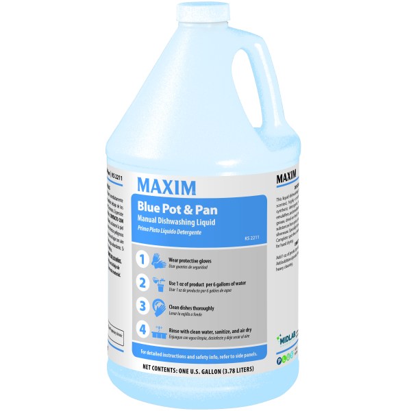 Maxim 1 Gal Blue Dishwashing Liquid Pots & Pans