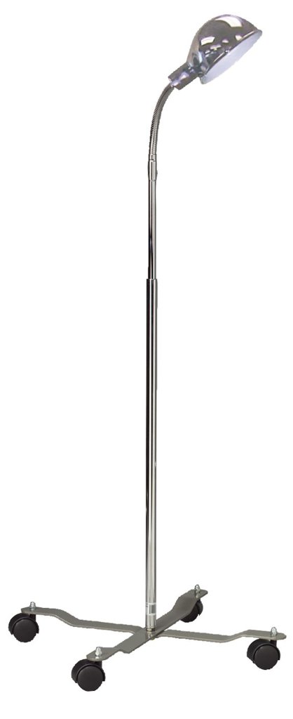 Drive Medical Gooseneck Exam Light Floor Standing Incandescent 60 Watt Chrome