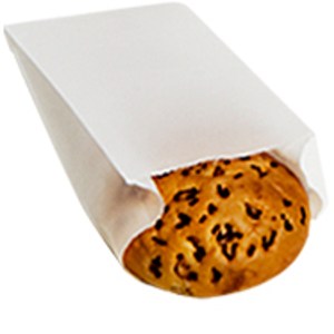 Case of 1000 Bagcraft Dubl Wax® 4 1/2" x 3" x 10" White Bread / Pastry Bags