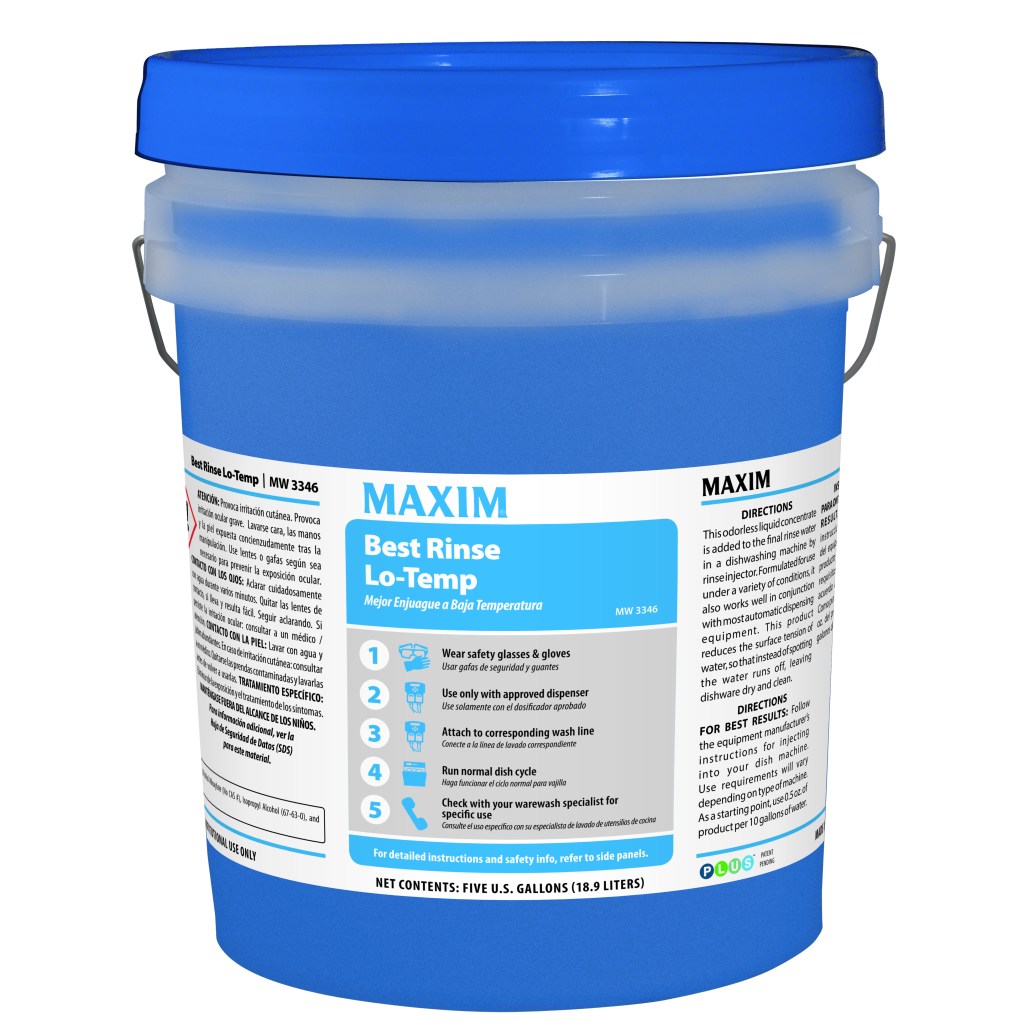 Maxim Best Rinse Lo-Temp Additive 5 Gallon, No Scent, MW3346