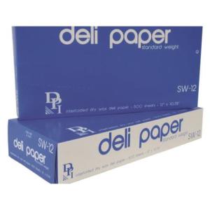 Box of 500 Durable Packaging SW-12 12" x 10 3/4" Interfolded Deli Wrap Wax Paper Sheets