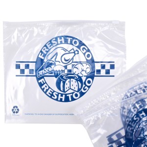 Case of 500 Elkay Plastics Slide Seal Saddle Pack Deli Bags Stock Print "Fresh to Go"