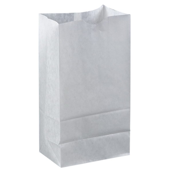 6# AUTOMATIC STYLE WAX BAGS 6X3-5/8X11 PLAIN WHITE