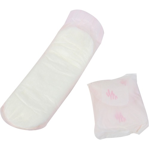 Case of 250 Hospeco Individually Wrapped Thin Maxi Pads Tri-Fold Bulk Pack