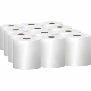 Case of 12 Scott High Capacity Hard Roll Towel White 8" x 1000' Rolls