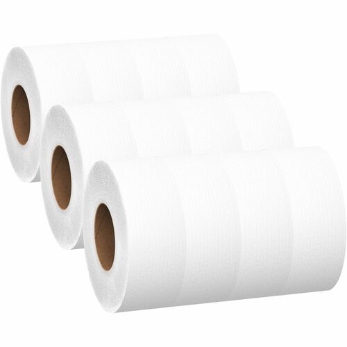 Case of 12 Scott JRT Jr Bathroom Tissue White 2 Ply 3.55" x 750' Rolls