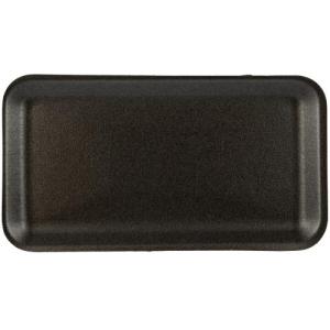 Case of 500 CKF 87810 (#10S) Black Foam Meat Trays 10 3/4" x 5 3/4" x 1/2"