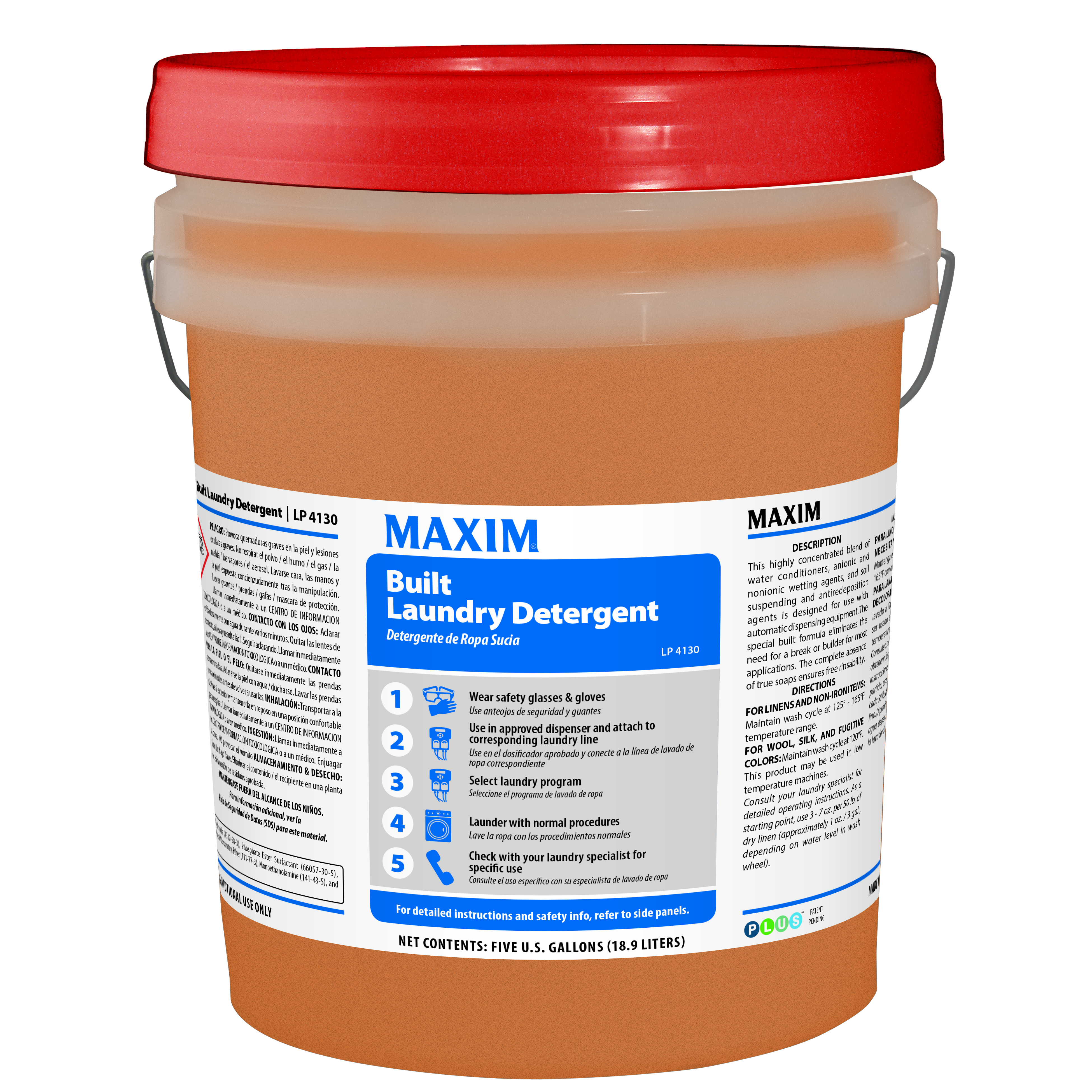 Maxim Built Laundry Detergent 5 Gallon Floral Scent LP4130