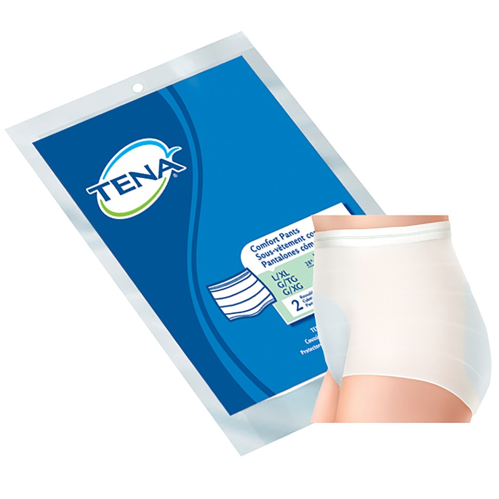 Pack of 2 TENA ProSkin™ Comfort Pants Knit Pants Unisex Knit Weave Large / X-Large Pull On Reusable