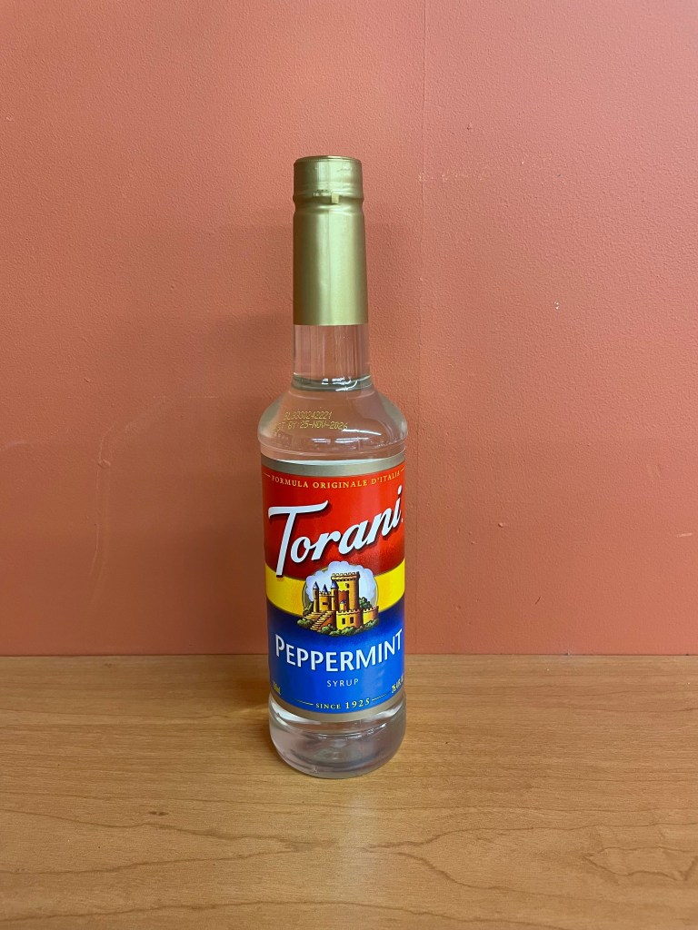 Torani Peppermint Flavoring Syrup 750 mL Plastic Bottle