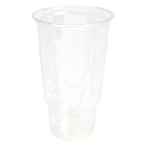 Case of 500 Clear PET Plastic Pedestal Cold Cups - 32 oz